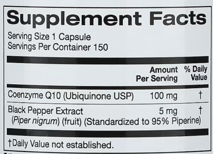 Коэнзим Q10 (Ubiquinone) с экстрактом BioPerine, California Gold Nutrition, 100 мг, 150 капсул
