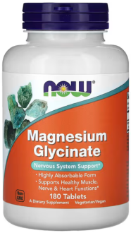 Глицинат магния Now Foods (Magnesium Glycinate) 180 таблеток