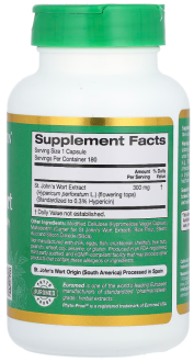 Экстракт зверобоя, California Gold Nutrition, EuroHerbs, качество EuroMed, 300 мг, 180 капсул