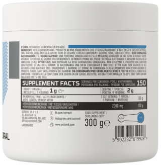 МСМ Ostrovit, MSM 300 g natural