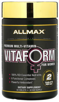 Vitaform, ALLMAX, Мультивитамины премиального качества для женщин, 60 таблеток