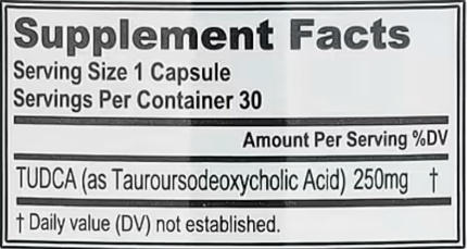 TUDCA, EVLution Nutrition, (250 мг в 1 капсуле) 30 капсул