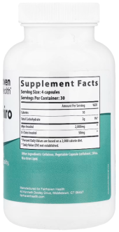 Fairhaven Health, мио-инозитол и D-хиро-инозитол, 120 капсул