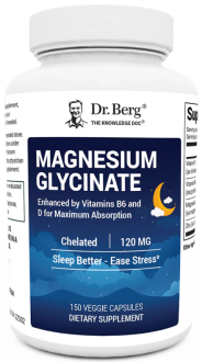 Глицинат магния с натуральным витамином D3, Magnesium Glycinate with Naturally Sourced Vitamin D3, Dr. Berg, 150 капсул