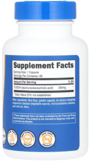 Nutricost, TUDCA, 250 мг, 60 капсул