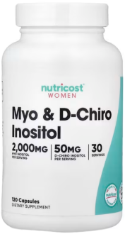 Мио и D-хиро инозитол для женщин, Myo & D-Chiro Inositol, Nutricost, Women, 120 капсул