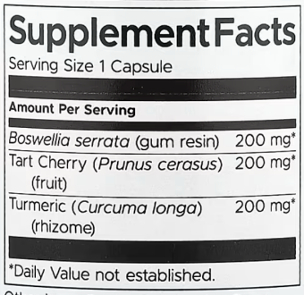 Куркума, босвеллия и вишня, Swanson Vitamins, Full Spectrum, 60 капсул